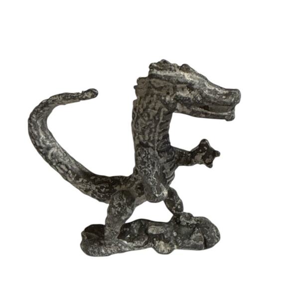 VTG Wizards and Lizards Pewter Set Set of (3 Wizards and 3 Lizards) and Wagon - Picture 8 of 11